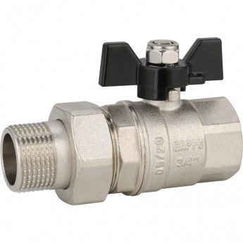 Кран шаровой GAPPO G219.05 с американкой ВР/НР 3/4" бабочка