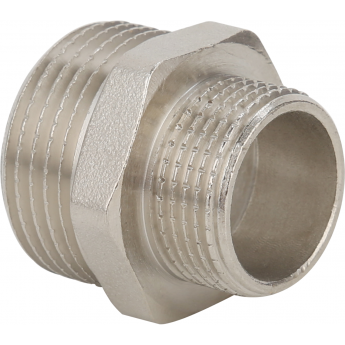 Ниппель резьбовой переходной GAPPO G2205.0504 НР 3/4"х1/2" никель