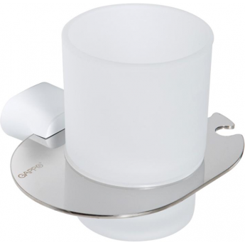 Стакан для ванной GAPPO G309 G30906-8 белый/хром Стакан для ванной GAPPO G309 G30906-8 белый/хром